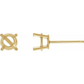 14K Yellow 2.5 mm Natural Emerald Earrings